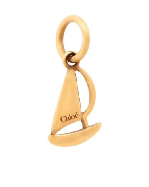 Chloé Metallic Letter Boat Pendant