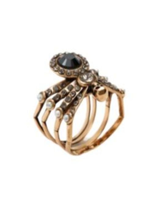 McQueen White Spider Ring