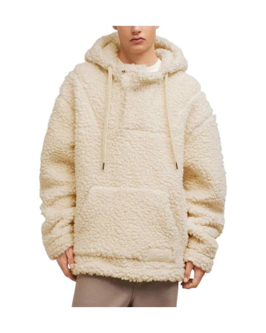 AMI Natural Logo Patch Drawstring Hoodie for men