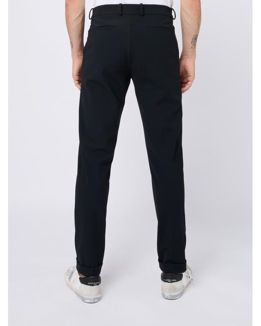 Rrd Black Winter Tapered-Leg Tailored Chino Pants for men