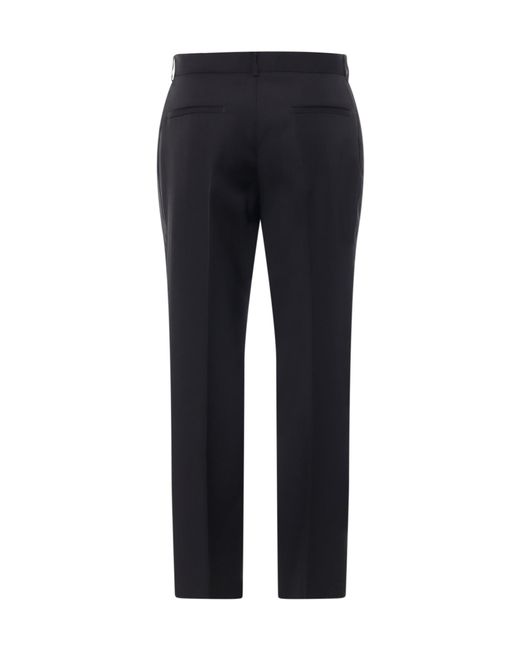 Off-White c/o Virgil Abloh Blue Luxury Wool Trouser With Unique Patches for men