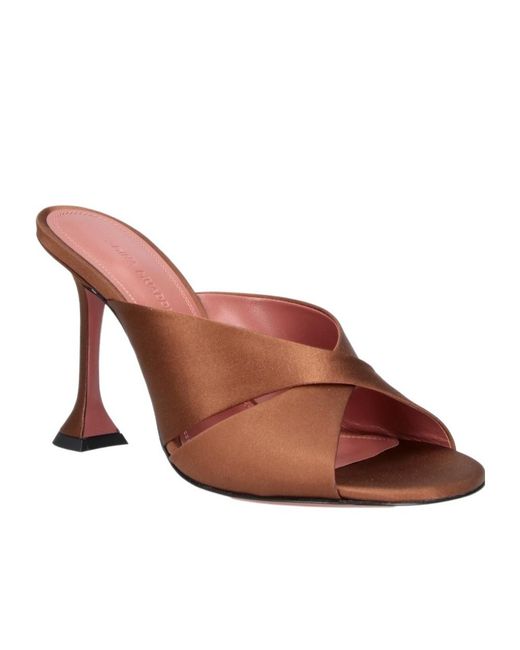 AMINA MUADDI Brown High-Heeled Sandals