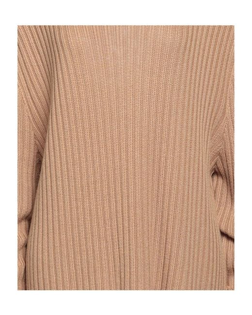 Maison Margiela Natural Minimalist Solid Color Knit Sweater