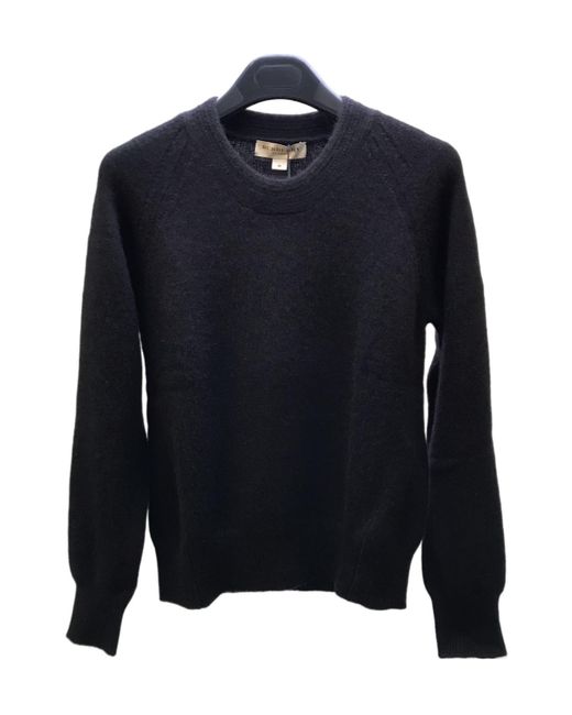 Burberry Blue Round-Neck Knitted Pullover