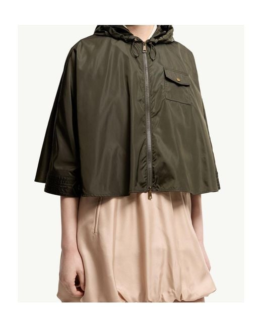 Moncler Green Hooded Cape