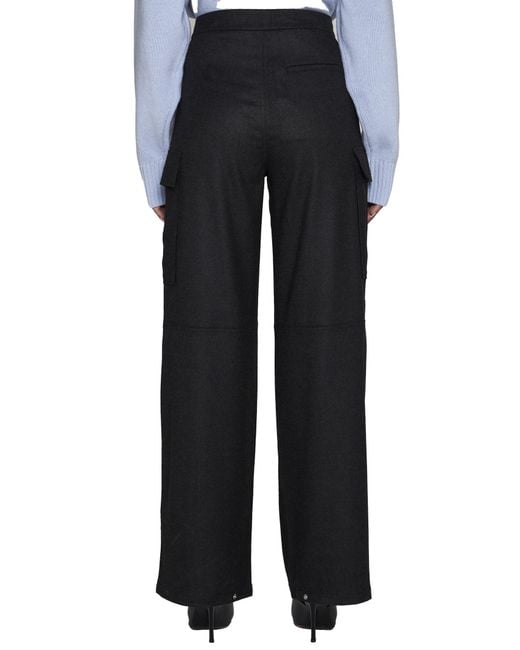 Filippa K Black High-Waisted Cargo Trousers