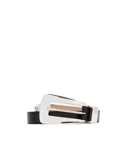 Khaite White Buckle Belt
