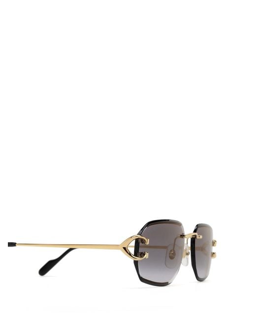 Cartier Metallic Rimless Rectangular Sunglasses for men