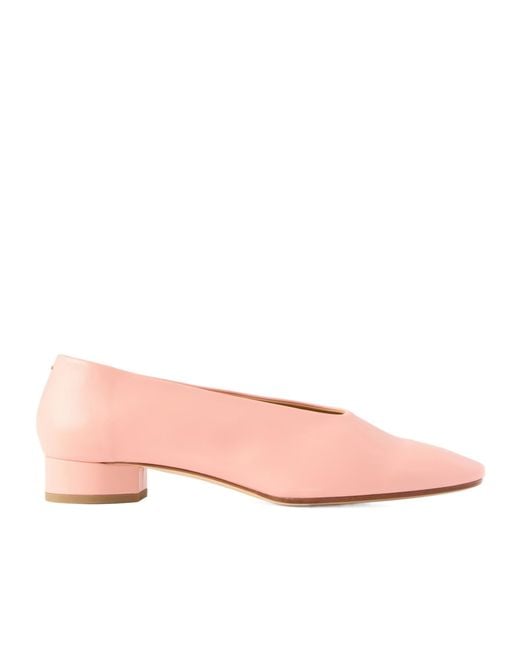 Aeyde Pink Delia Leather Pumps