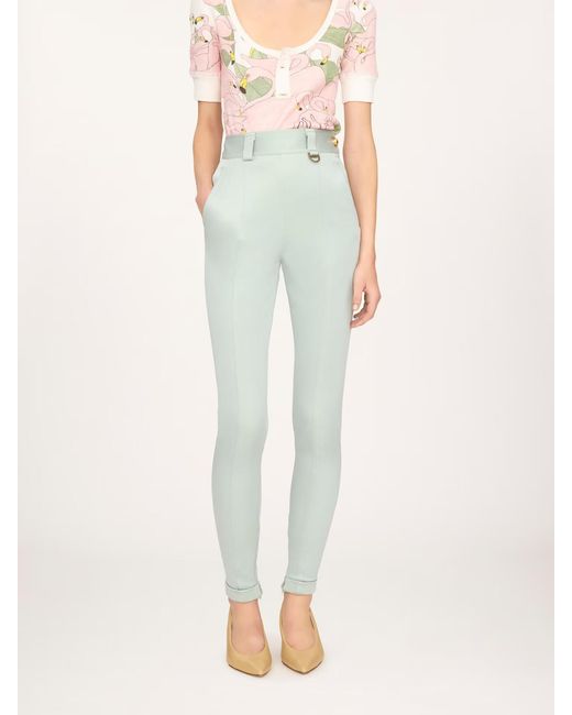 Chloé Green High-Waisted Knit Pants