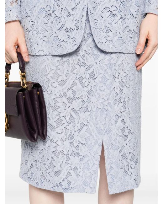 Blumarine Blue Slit Skirt
