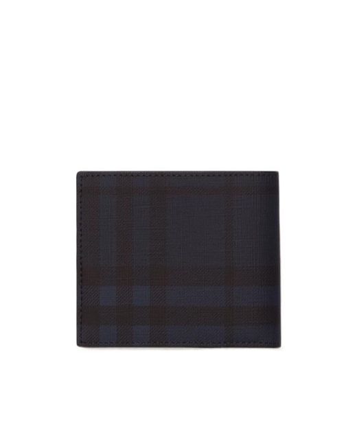Burberry Blue City Check Bifold Wallet for men