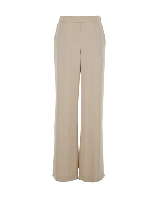 P.A.R.O.S.H. Natural Wide Leg Trousers