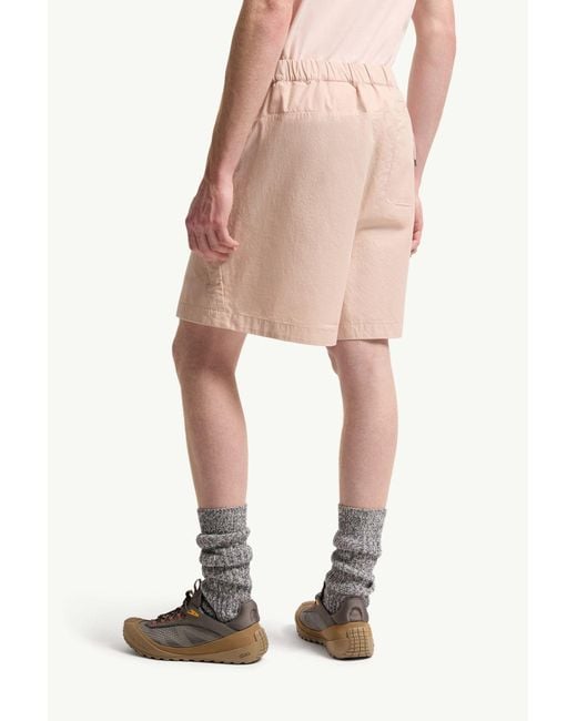 Moncler Natural Cotton Poplin Bermuda Shorts for men