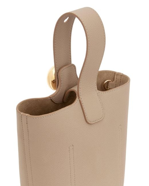 Loewe White Pebble Mini Bucket Bag