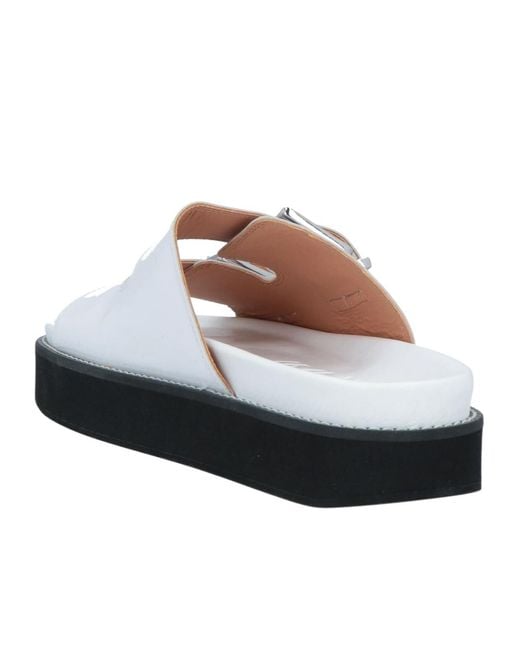 Ganni Black Simple One-Strap Leather Sandals