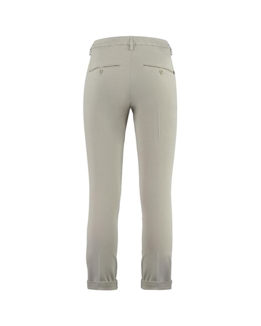 Dondup Gray Straight-Leg Trousers for men