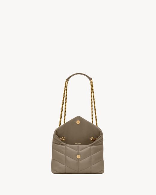Saint Laurent White Toy Quilted Puffer Shoulder Bag