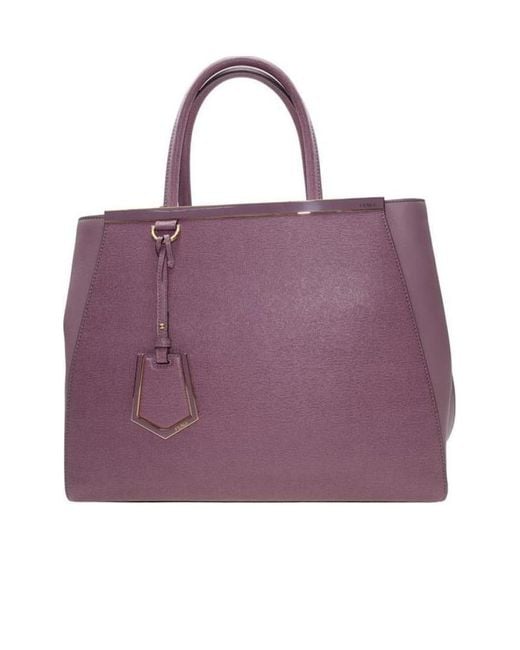 Fendi Purple Logo Handbag