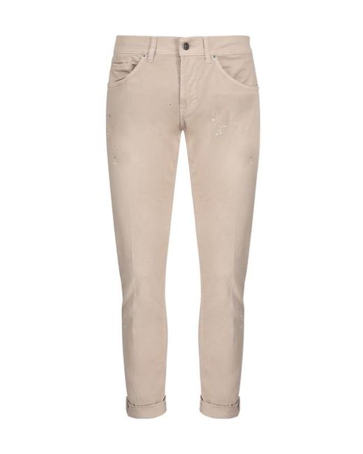 Dondup Natural Button Detailed Straight Leg Jeans for men