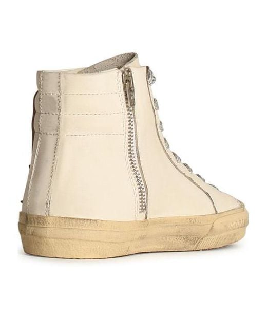 Golden Goose Deluxe Brand Natural Star Patch High-Top Sneakers