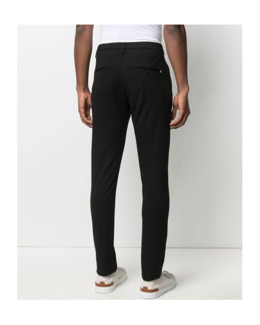 Dondup Black Belt Loops Slacks for men