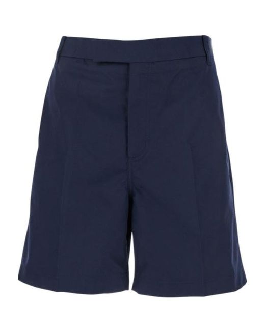 Thom Browne Blue Utility Chino Shorts for men