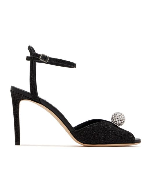 Jimmy Choo Black Sacora 85 High-Heeled Sandals