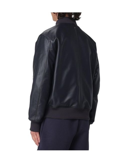 Mackage Black Easton Reversible Bomber Jacket for men
