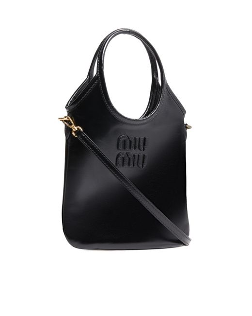 Miu Miu Black Mini Ivy Soft Leather Bag