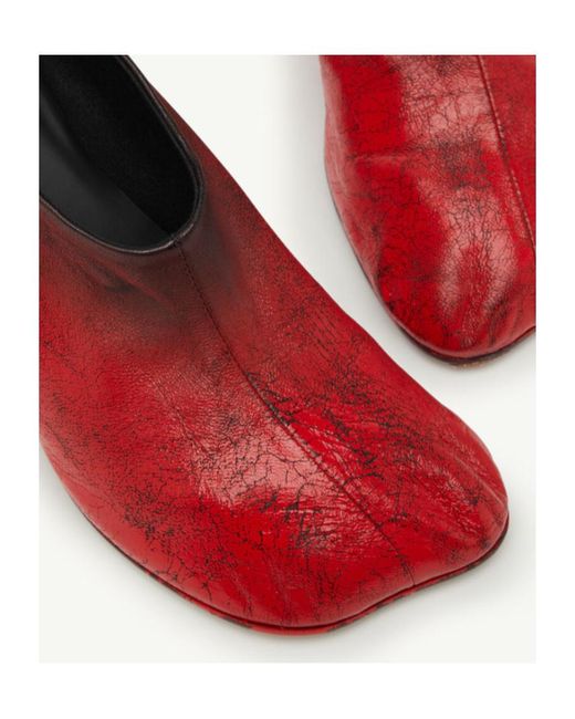 MM6 by Maison Margiela Red Anatomic Block-Heel Pumps