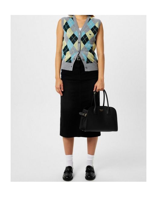Prada Blue Sleeveless Knitted Cardigan