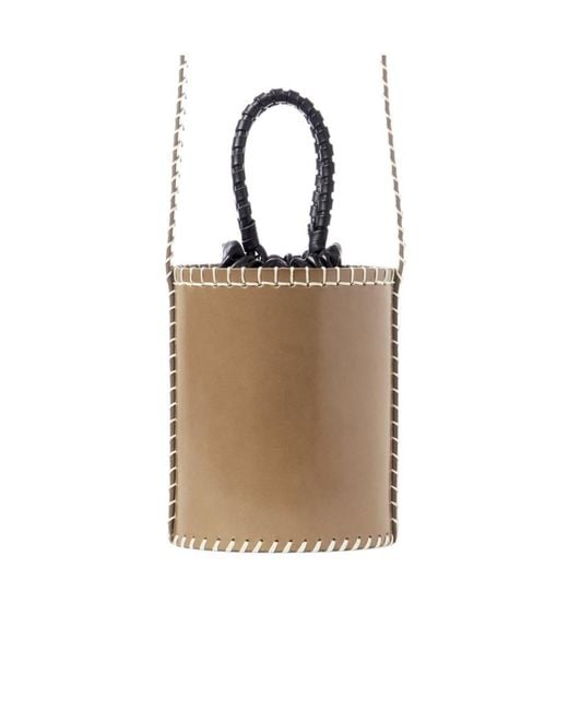Chloé Brown Logo Mini Shoulder Bag