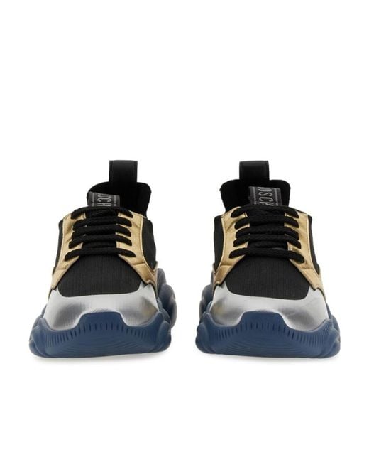Moschino Blue Logo Low-Cut Casual Shoes