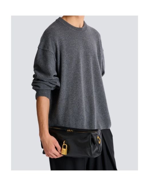 Balmain Black Pulse Shoulder Bag for men