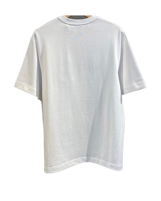 Burberry White Crew Neck T-Shirt for men