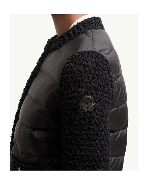 Moncler Black Padded Zip-Up Cardigan