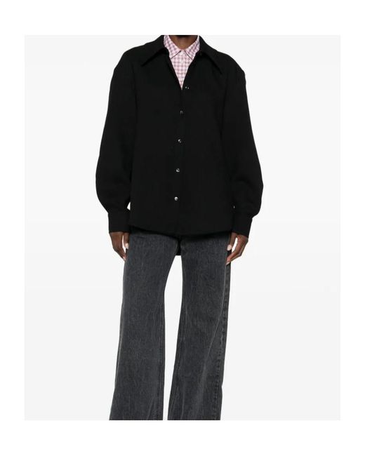 Séfr Black Collared Long-Sleeved Shirt