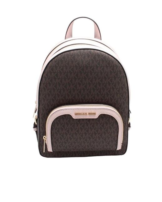 Michael Kors Gray Zipper Backpack