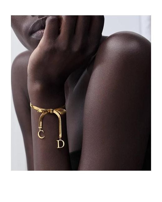 Dior Metallic Cd Ribbon Bracelet