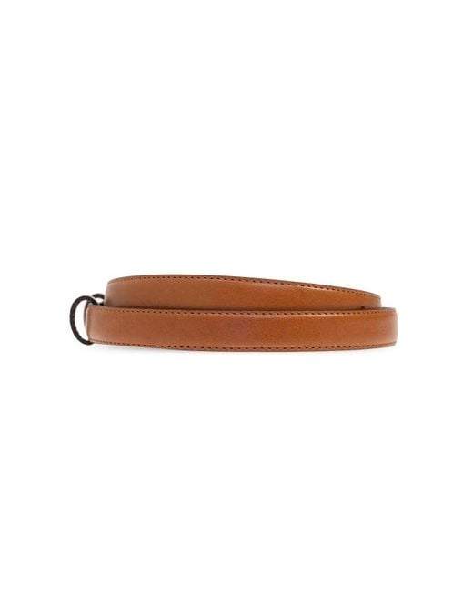 By Malene Birger White Logo-Buckle Leather Belt