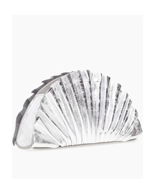 Cult Gaia White Nala Mini Clutch Bag