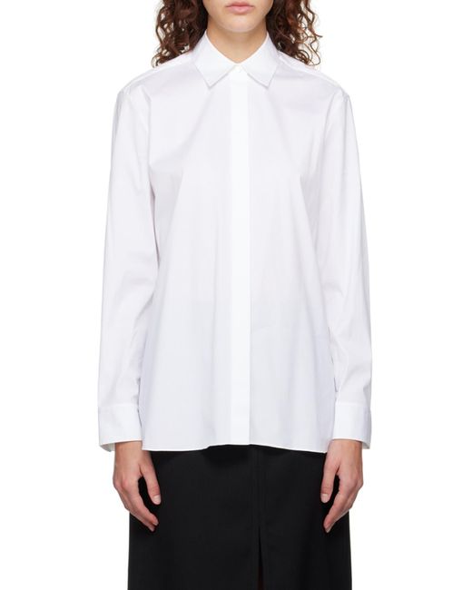 Theory White Buttoned Oversize Shirt