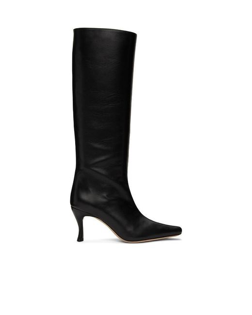 By Far Black Pointed Knee-Length Boots