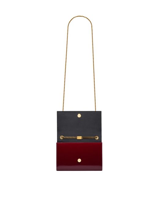 Saint Laurent Red Kate Logo Plaque Small Shoulder Bag