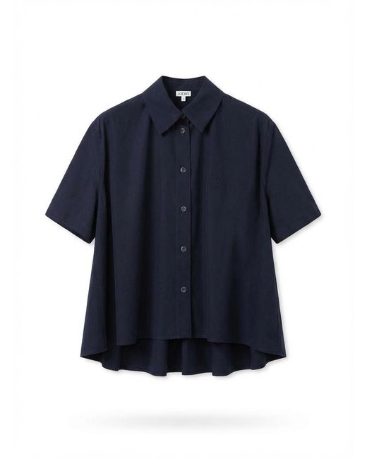 Loewe Blue Short Sleeved Trapeze Shirt