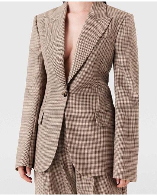 Stella McCartney Brown Checkered Blazer