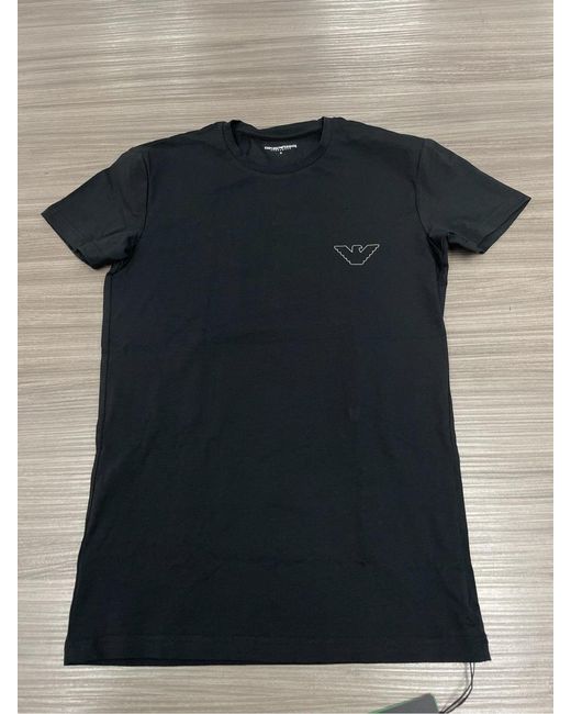 Emporio Armani Black Short Sleeve T-Shirt for men