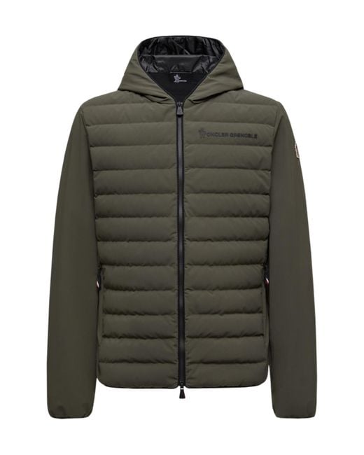 Moncler Green Grenoble Zip-Up Hooded Jacket for men