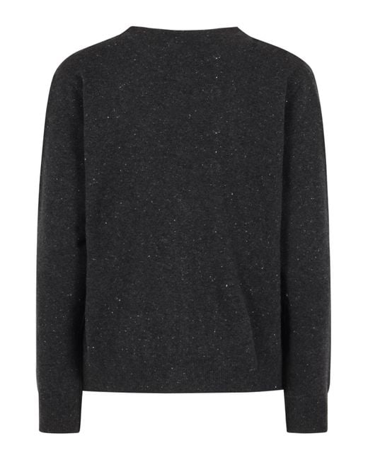 Peserico Black V-Neck Cardigan